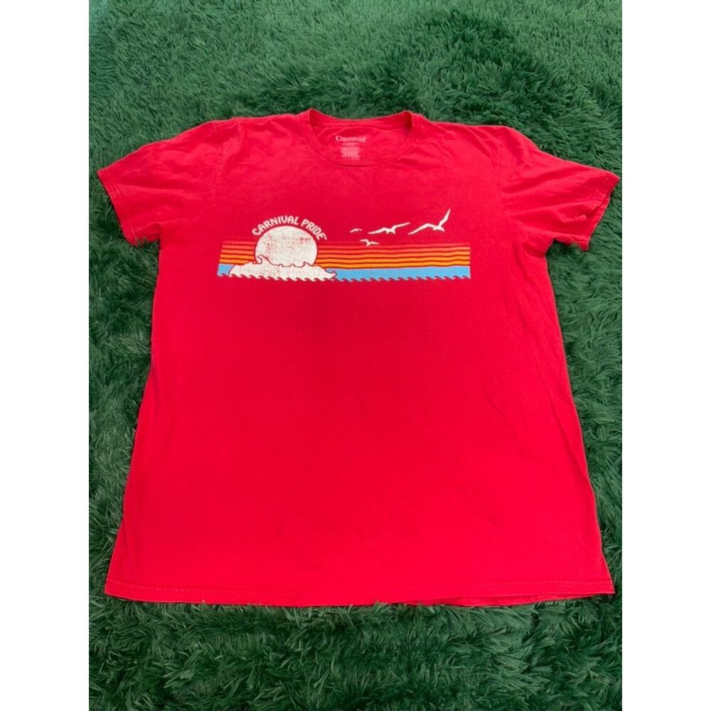 Carnival Cruise PRIDE T-Shirt Mens Large Red Tee